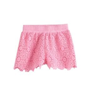 Pink Lace Scalloped Shorts Coquette Balletcore Fairycore Girls Size S NWT
